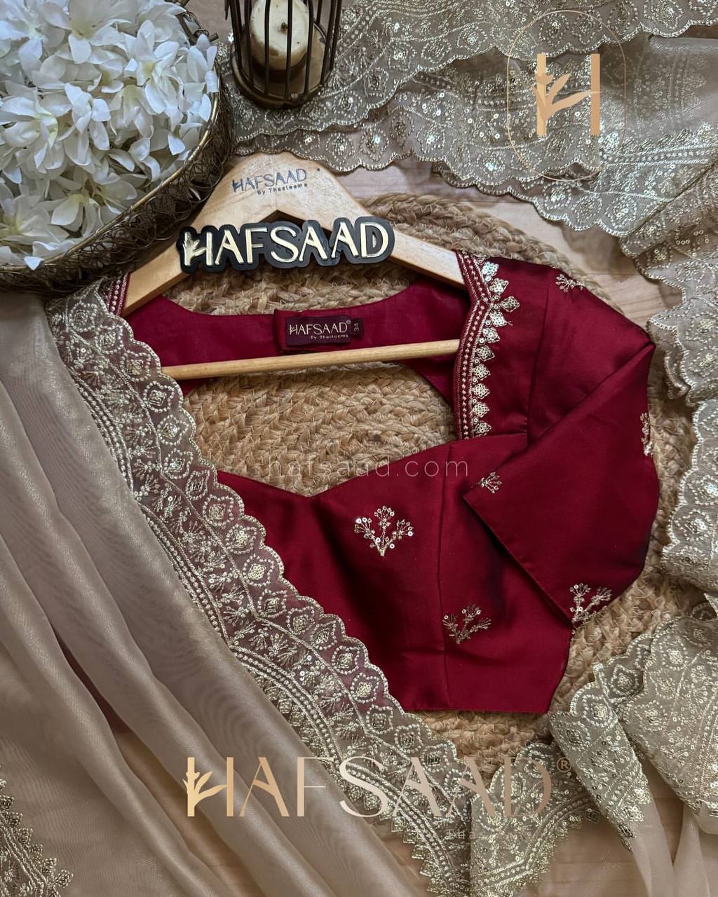 Luxurious Ivory Organza Dupatta with Heavy Golden Sequin & Zari Cutwork Border – Perfect for Weddings & Festive Layering - Image 7